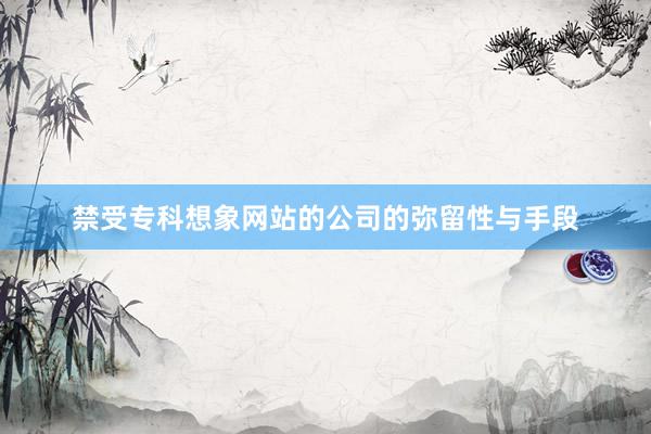 禁受专科想象网站的公司的弥留性与手段